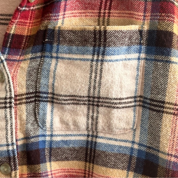 Old Navy Plaid Flannel Button Down Shirt Girl’s Size Large 10-12 - Picture 3 of 5